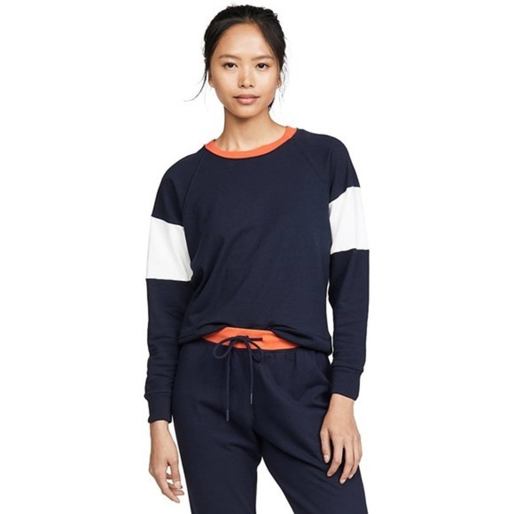 EUC Navy sweatshirt with white and orange. Size S​​